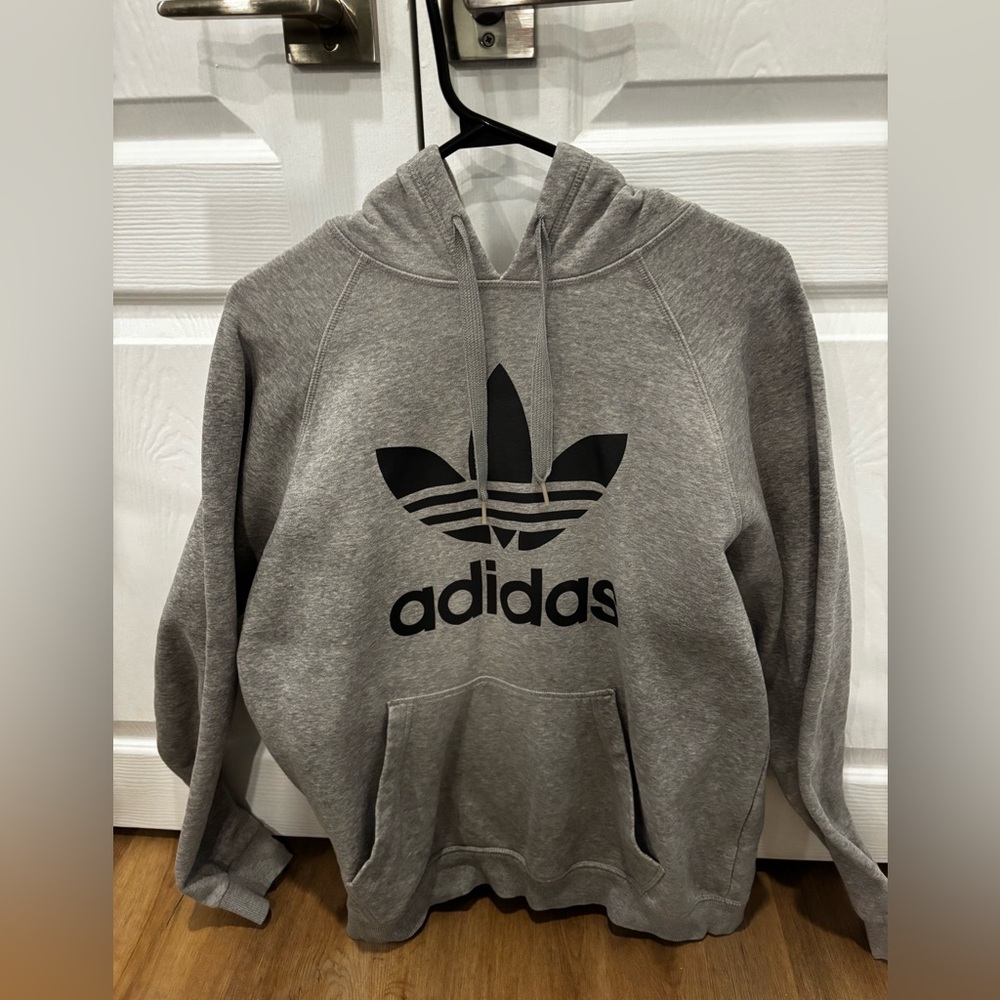 Adidas Originals Gray Hoodie with Black Logo